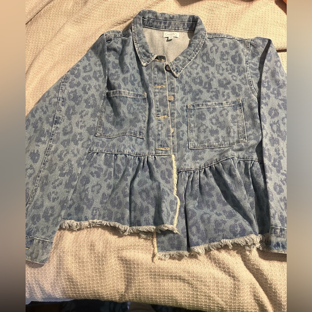 Blue Jean animal print jacket.